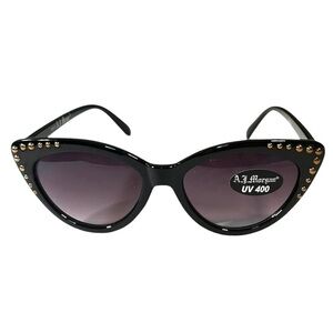 A.J. Morgan Black Cat-Eye Sunglasses. New